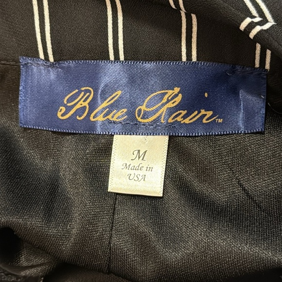 Blue Rain High Low Striped Wrap Lined Women’s M Polyester Midi Skirt Made in USA - Picture 7 of 8